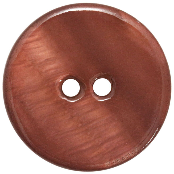 Union Knopf Dugme 2 rupe sedef 15mm | 22-crvenosmeđi