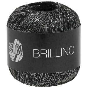 Lana Grossa BRILLINO | 13-crna/srebro