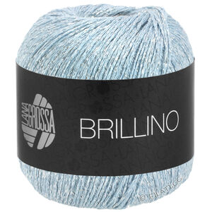 Lana Grossa BRILLINO | 22-svjetloplav/srebro