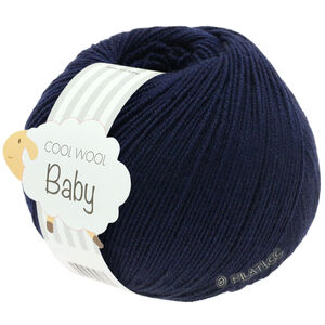 Lana Grossa COOL WOOL Baby Uni/Print 50g | 210-noć Plava