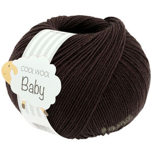 Lana Grossa COOL WOOL Baby Uni/Print 50g | 333-crna smeđa
