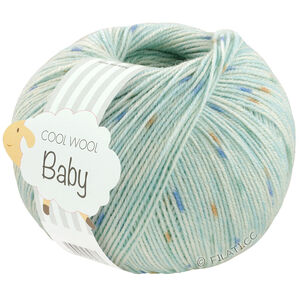 Lana Grossa COOL WOOL Baby Uni/Print 50g | 369-menta/plavo/narančasta