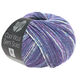 Lana Grossa COOL WOOL Semi Solid | 6503-ljubičasta/farmerke/ecru prosarana