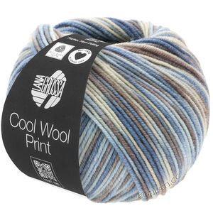 Lana Grossa COOL WOOL  Print | 763-svjetloplav/grège/sivo smeđa/plavo siva