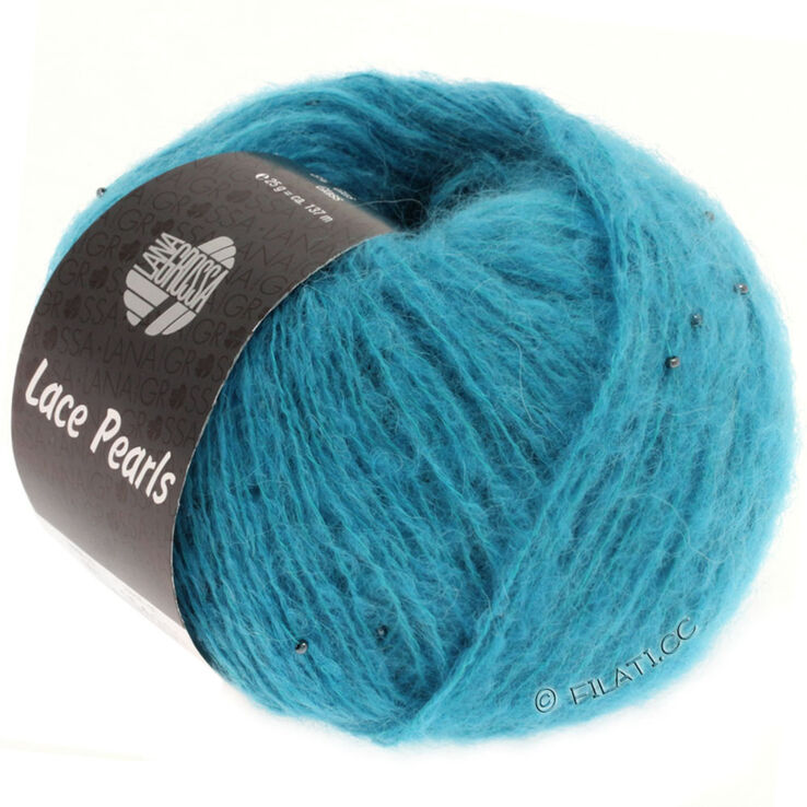 Lana Grossa LACE Pearls | 001-tirkiz plavo