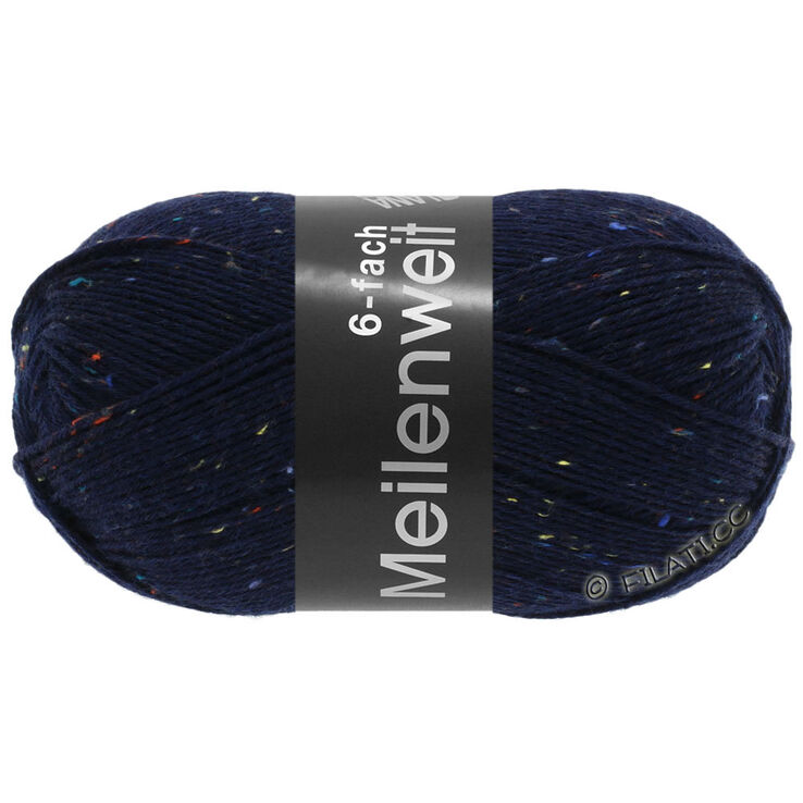Lana Grossa MEILENWEIT 6-FACH 150g Mouliné/Tweed | 8816-noć Plava prosarana