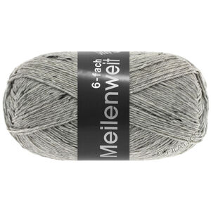 Lana Grossa MEILENWEIT 6-FACH 150g Mouliné/Tweed | 8972-svijetlo siva prosarana