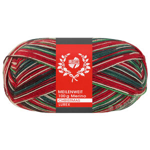 Lana Grossa MEILENWEIT 100g Merino Christmas Lurex | 6811-bijela/tamnozelena/tamno smeđa/narančasta/tamno crvena/svijetlo zelena