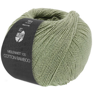 Lana Grossa MEILENWEIT 100g Cotton Bamboo | 25-siva zelena