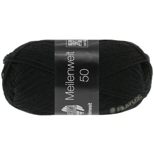 Lana Grossa MEILENWEIT 50g | 1106-crna
