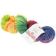 Lana Grossa MEILENWEIT 100g Merino Hand-dyed | 409-žuta zelena/tamnozelena/hrđa/narančasta/lipa/siva ljubičasta/starinksi ljubičasta/siva zelena