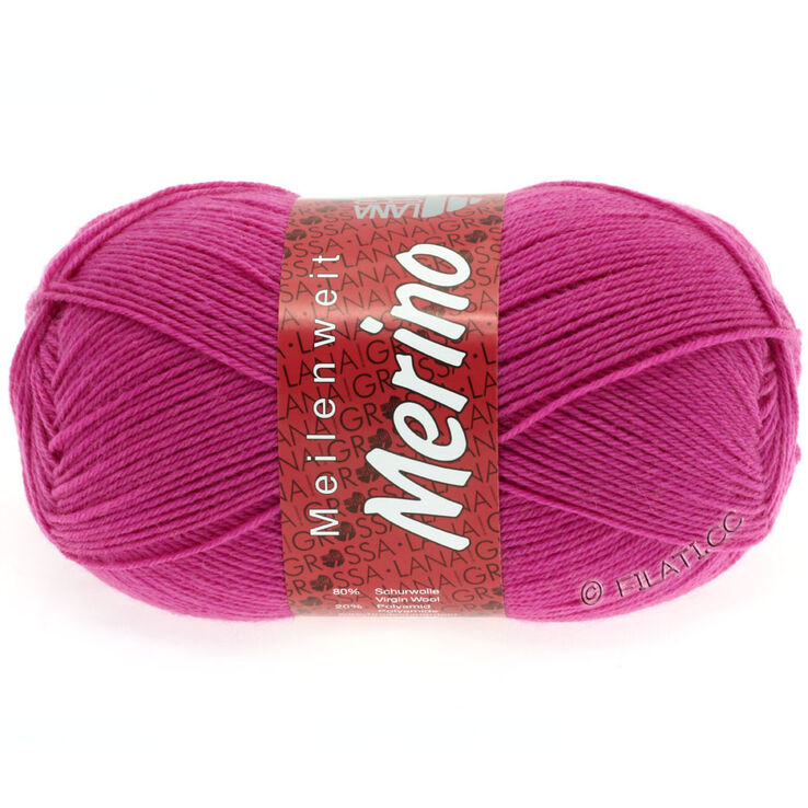 Lana Grossa MEILENWEIT 100g Merino Uni | 2002-Tamno ružičasta