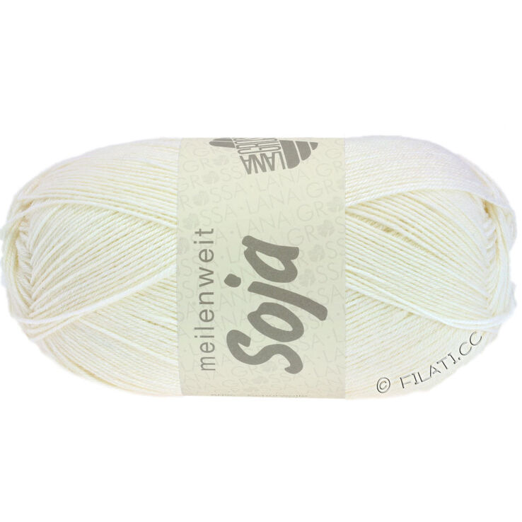 Lana Grossa MEILENWEIT 100g Soja | 01-bijela