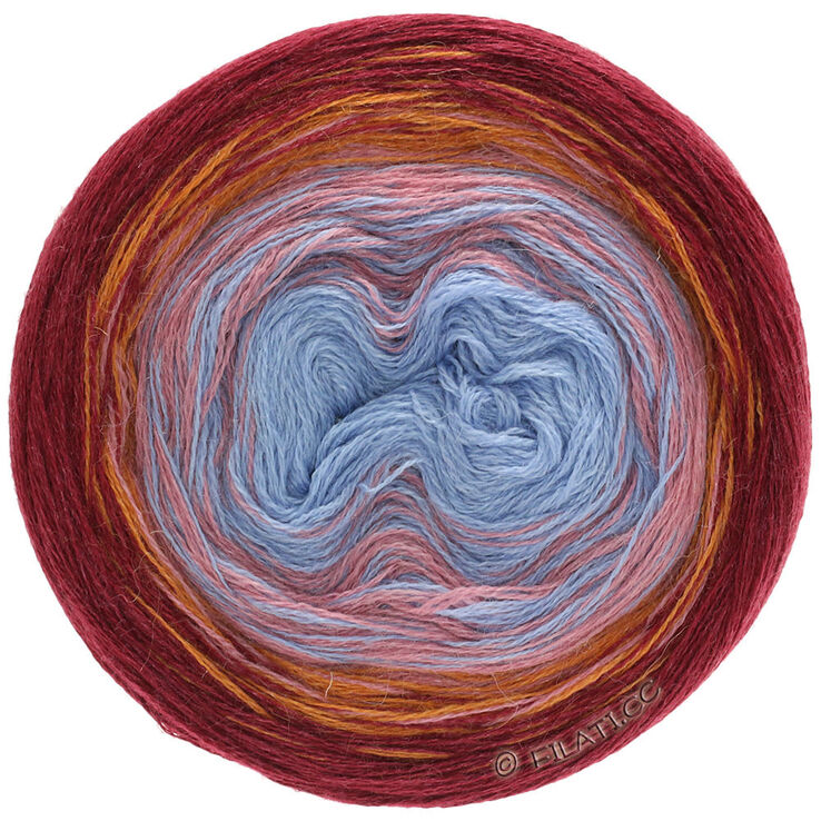 Lana Grossa SHADES OF ALPACA SILK | 301-svjetloplav/plavo/roze/narančasta/ bordo