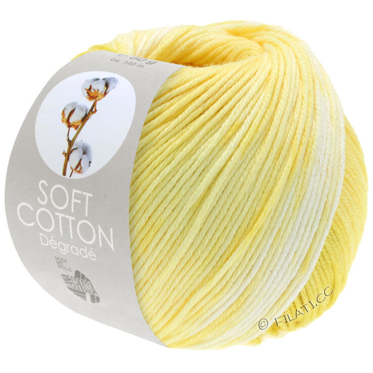Lana Grossa SOFT COTTON Dégradé | 101-ecru/vanilja/žuto