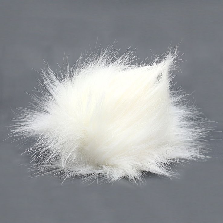Pompon od umjetnog krzna Mini | 651-bijela