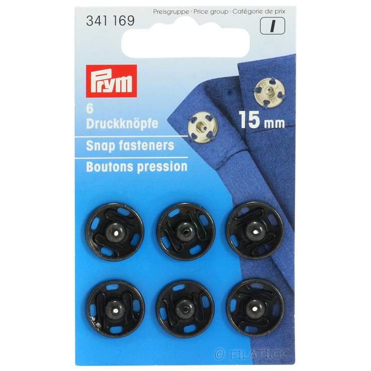 PRYM 341169/15mm | 01-crna