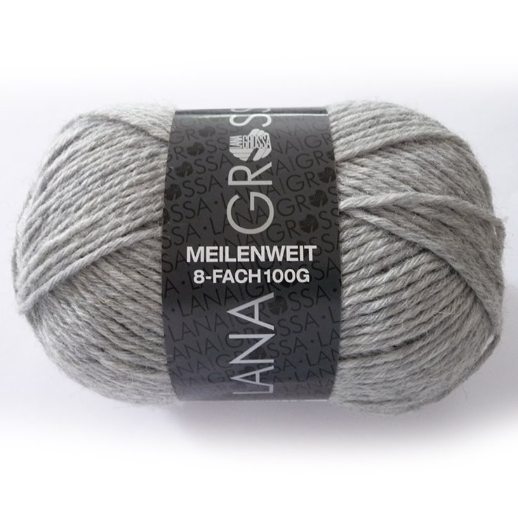 Lana Grossa MEILENWEIT 8-struko 100g Uni