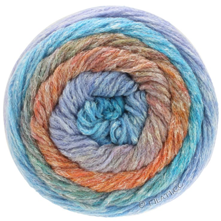 Lana Grossa AMOROSO | 11-tirkiz/jorgovan/losos/zelena siva