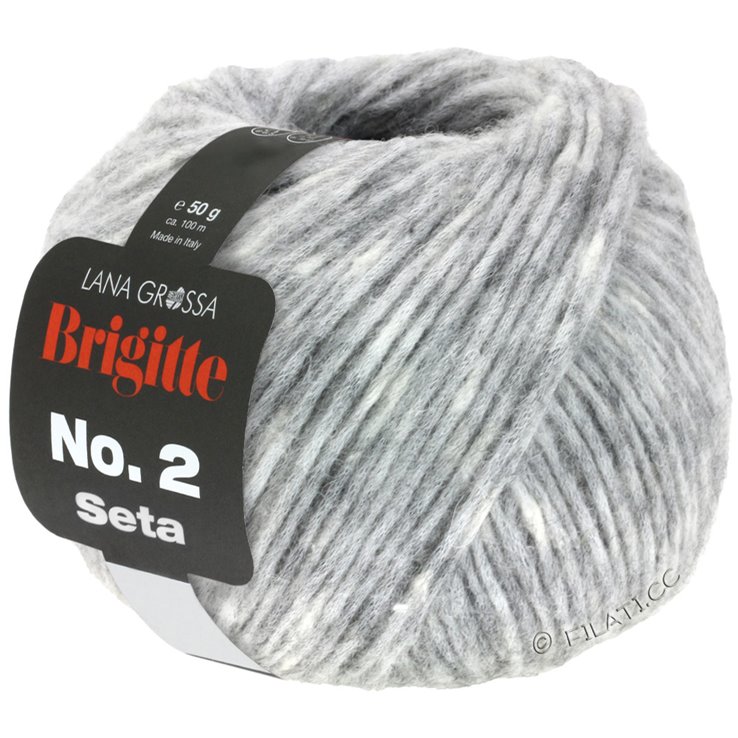 Lana Grossa BRIGITTE NO. 2 Seta | 01-svijetlo siva prosarana