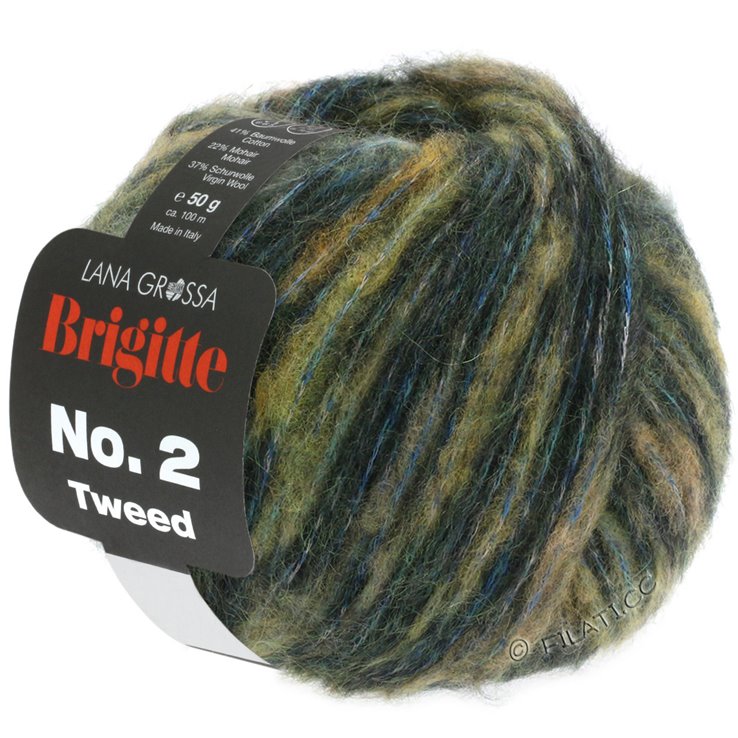 Lana Grossa BRIGITTE NO. 2 Tweed | 113-bež/svijetlo siva/tirkiz/loden