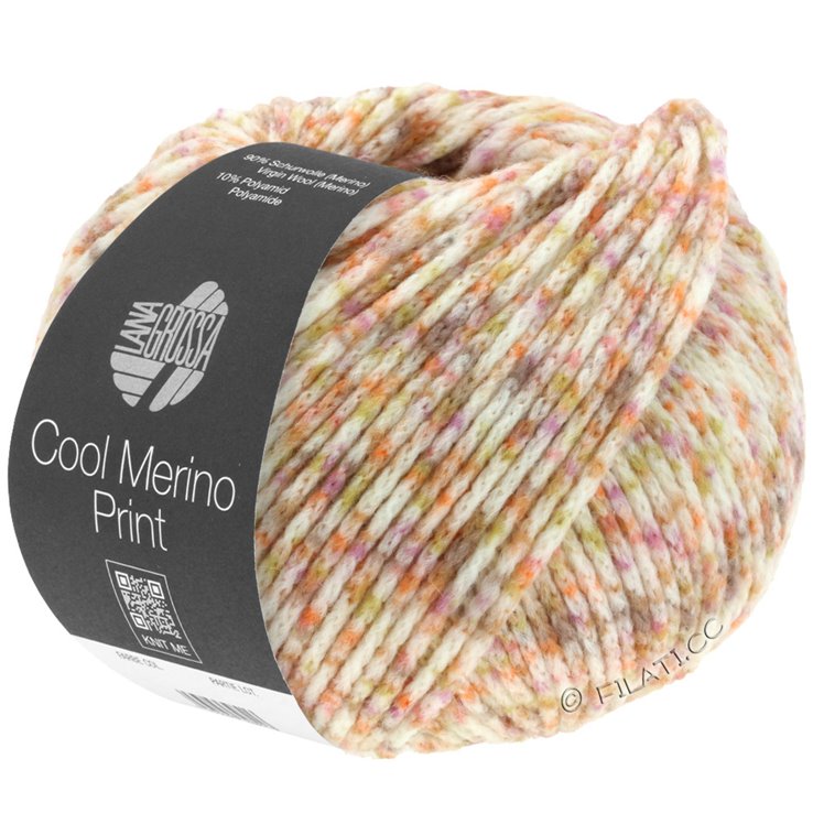 Lana Grossa COOL MERINO Print | 106-jorgovan/narančasta/ecru/senf