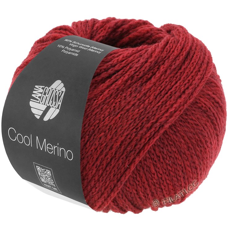 Lana Grossa COOL MERINO | 001-tamno crvena