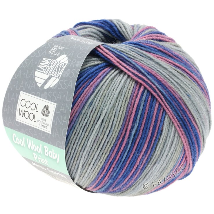 Lana Grossa COOL WOOL Baby Dégradé | 401-siva/roze/jorgovan