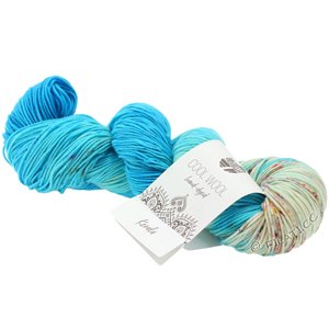 Lana Grossa COOL WOOL  Hand-dyed | 110-plavetnilo/svjetloplav/ecru/fuksija