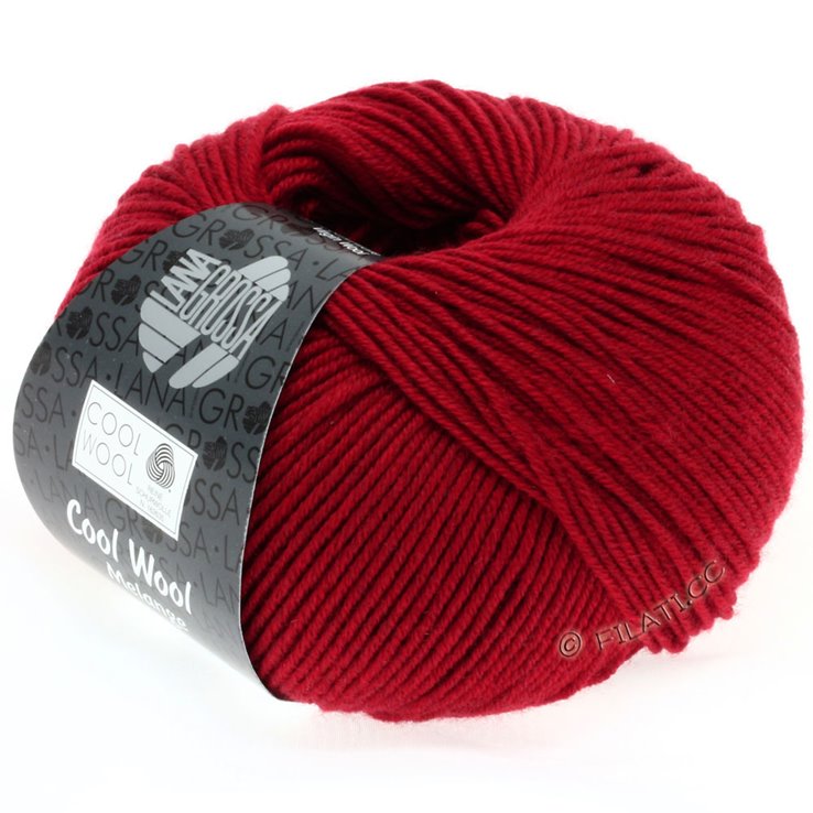 Lana Grossa COOL WOOL Uni/Melange/Print/Neon | 0102-crveno prosarana