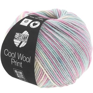 Lana Grossa COOL WOOL  Print | 792-svijetlo siva/menta/jorgovan/blijedo ružičaste