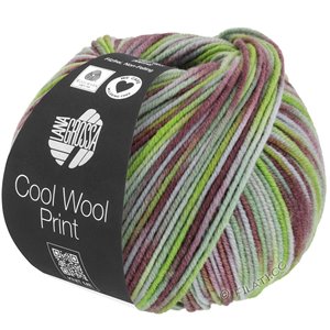 Lana Grossa COOL WOOL  Print | 828-svijetlo zelena/resedazeleno/starinksi ljubičasta/svijetlo siva