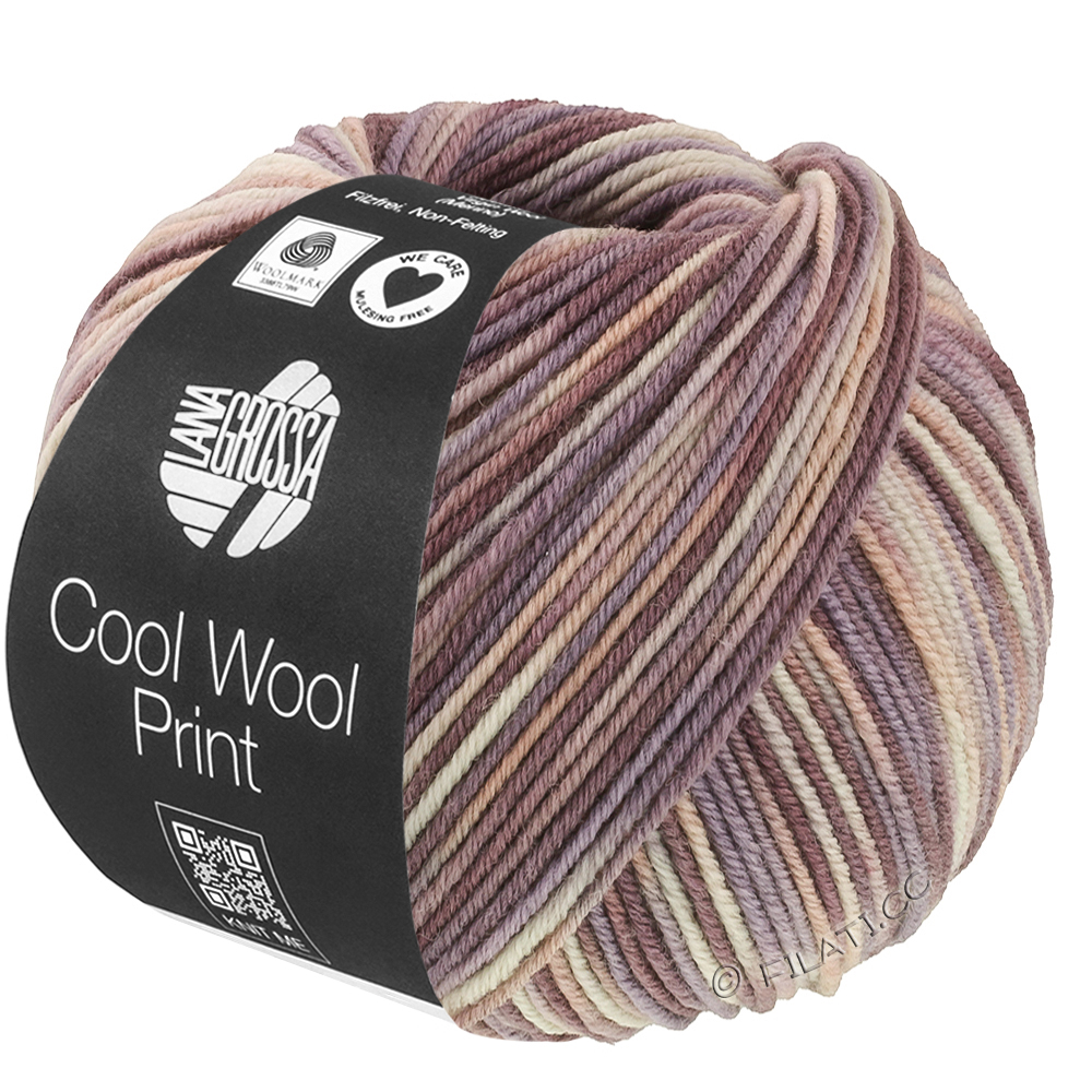 Lana Grossa COOL WOOL  Print | 845-grège/bež/mauve/tupe/sivo smeđa
