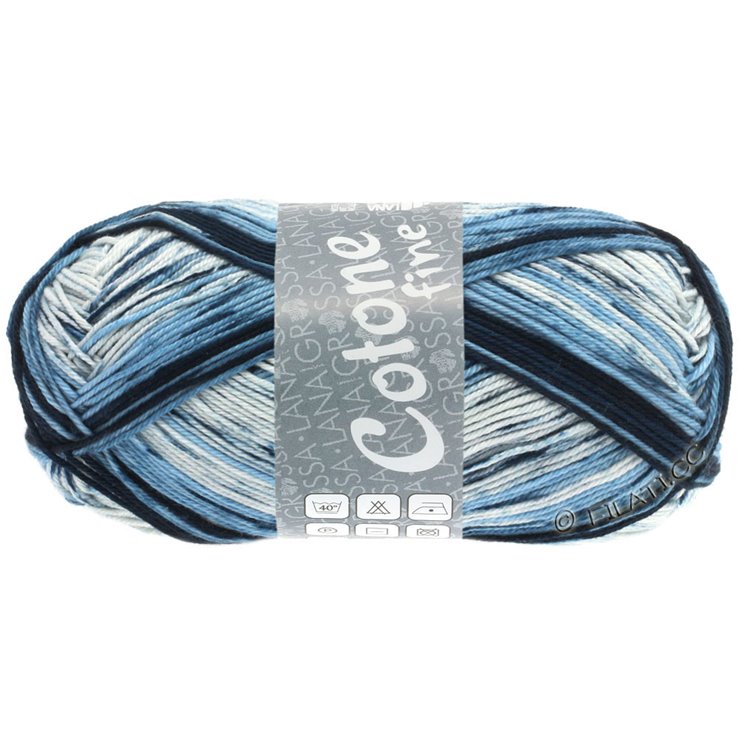Lana Grossa COTONE FINE Print | 807-svijetlo siva/mišji/tamno siva/