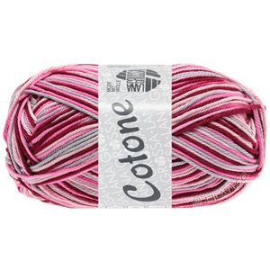 Lana Grossa COTONE  Print/Spray/Mouliné | 327-roze/roze/ bordo/svijetlo siva