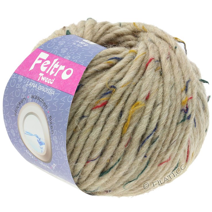 Lana Grossa FELTRO Tweed | 652-bež