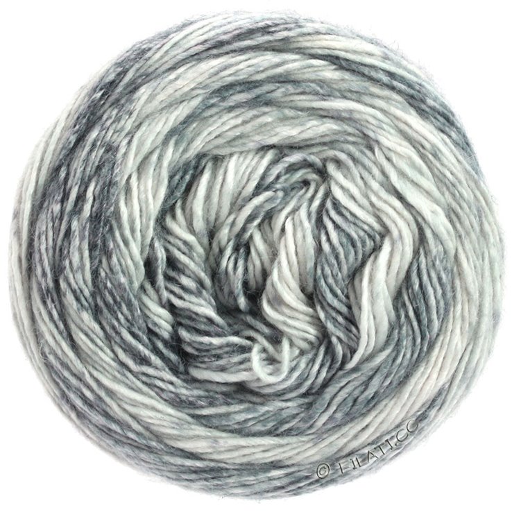 Lana Grossa GOMITOLO DUO 400 | 801-ecru/svijetlo siva/ srednje siva/tamno siva