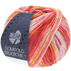 Lana Grossa GOMITOLO SELEZIONE 1 | 1001-crveno/roze/narančasta/žuto/roze/ecru