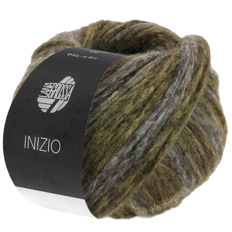Lana Grossa INIZIO | 107-Žuto smeđa/sivo smeđa