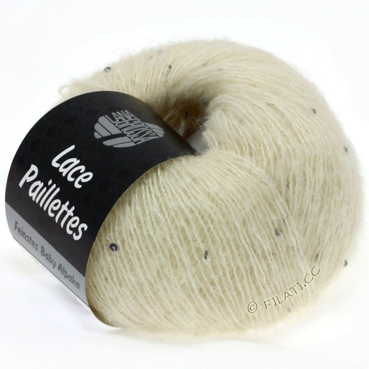 Lana Grossa LACE Paillettes | 01-ecru