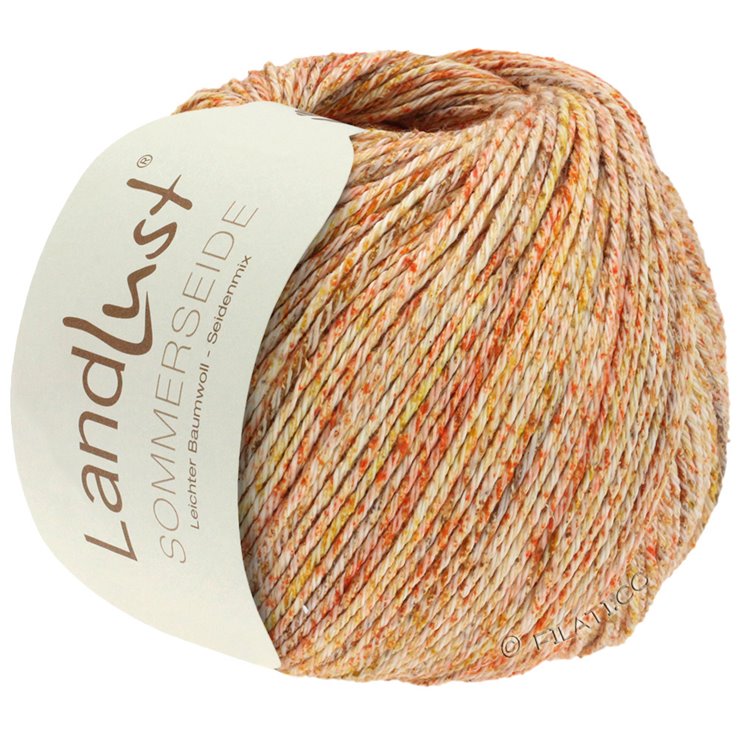 Lana Grossa LANDLUST SOMMERSEIDE Mélange | 101-narančasta prosarana