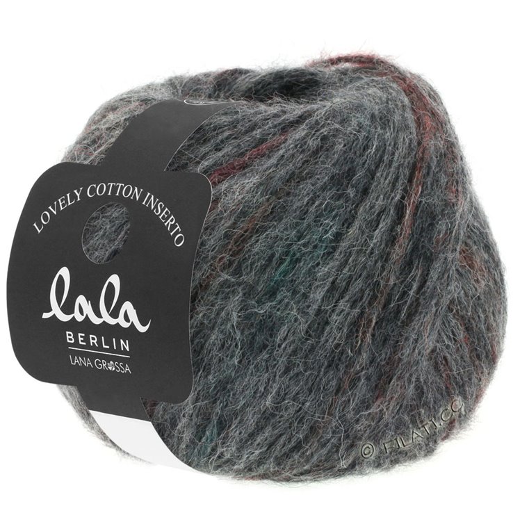 Lana Grossa LOVELY COTTON Inserto (lala BERLIN) | 103-antracit/burgundac