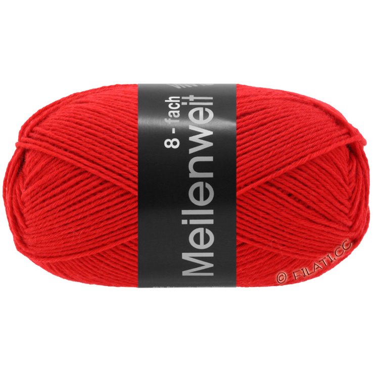Lana Grossa MEILENWEIT 8-FACH 150g Uni | 9555-crveno