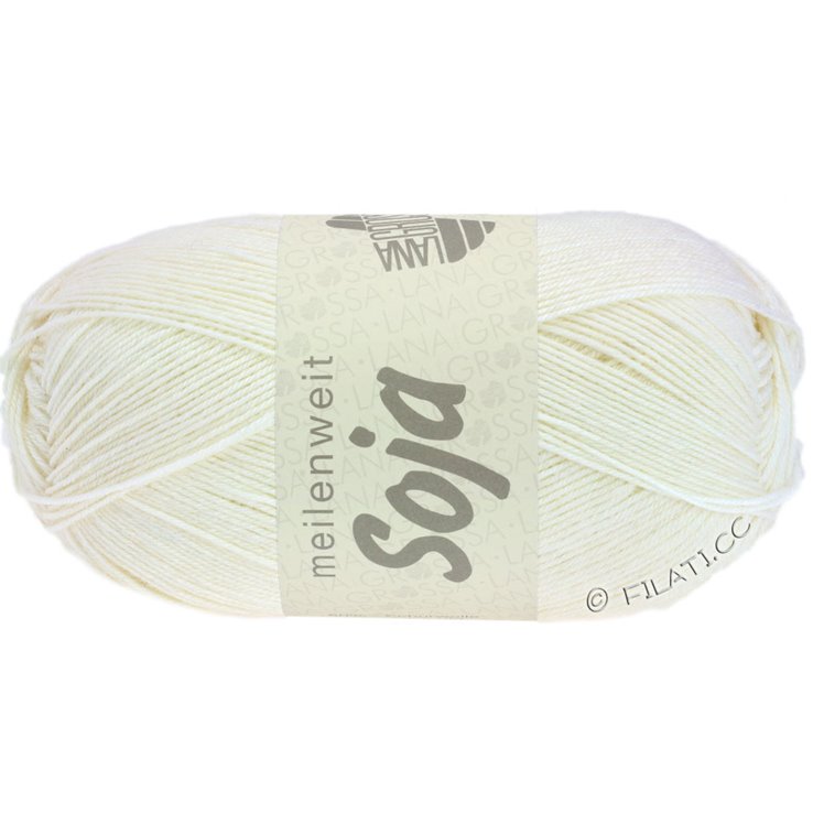 Lana Grossa MEILENWEIT 100g Soja | 01-bijela