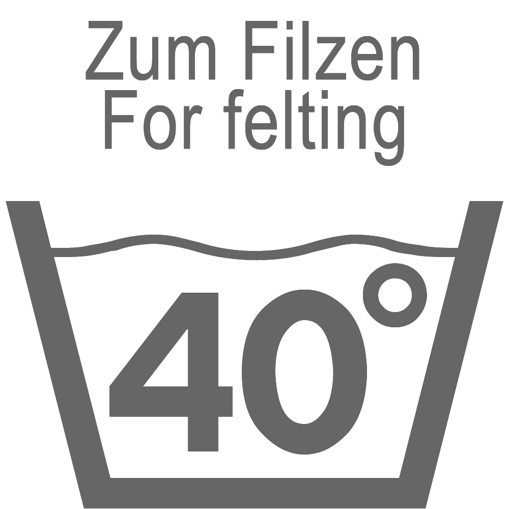 Za felting: pranje na 40 ° C