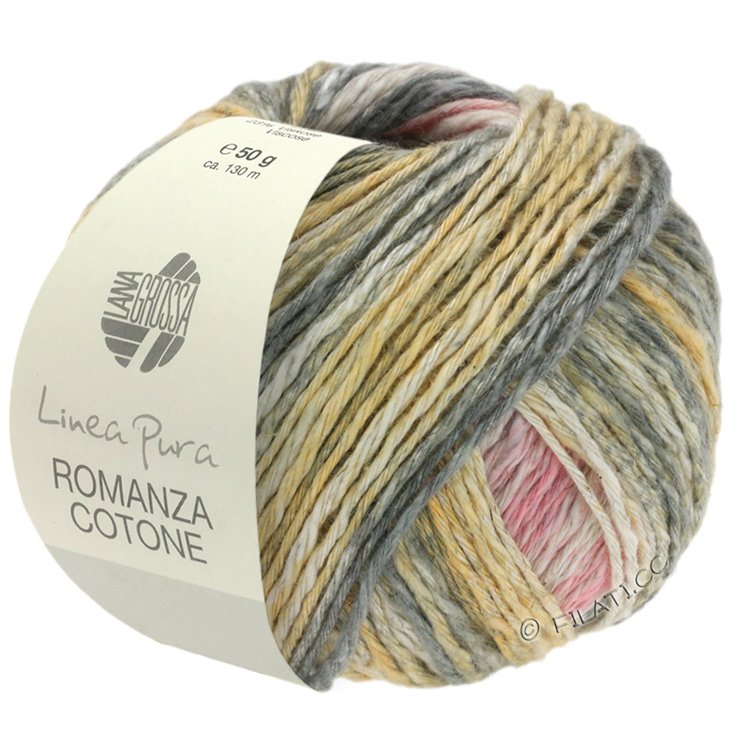 Lana Grossa ROMANZA COTONE (Linea Pura) | 01-roze/siva/bež