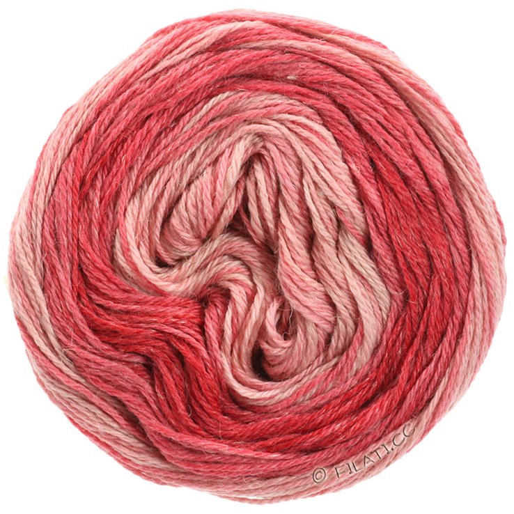 Lana Grossa SLOW WOOL LINO Dégradé | 202-losos crveno/jagoda/nelken crveno