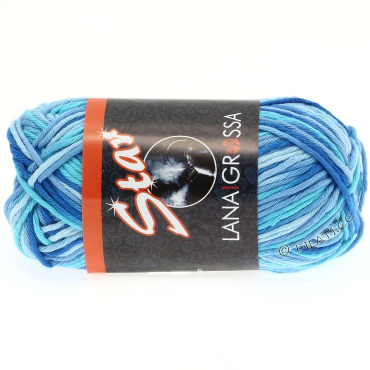 Lana Grossa STAR Print | 315-nebesko plavetnilo/gorčica plava/tirkiz/svjetloplav