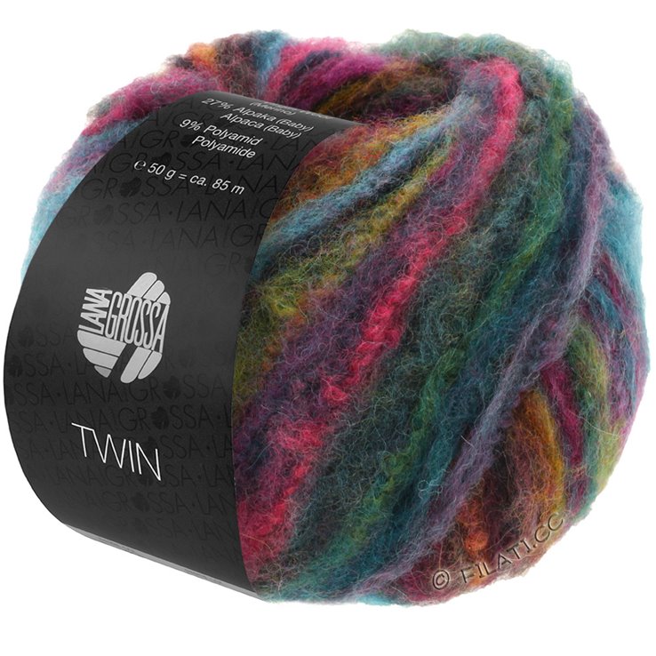 Lana Grossa TWIN 50g | 201-sivo plava/roze/maslinovo/tamnozelena/ljubičasta/oker/siva zelena/petrol