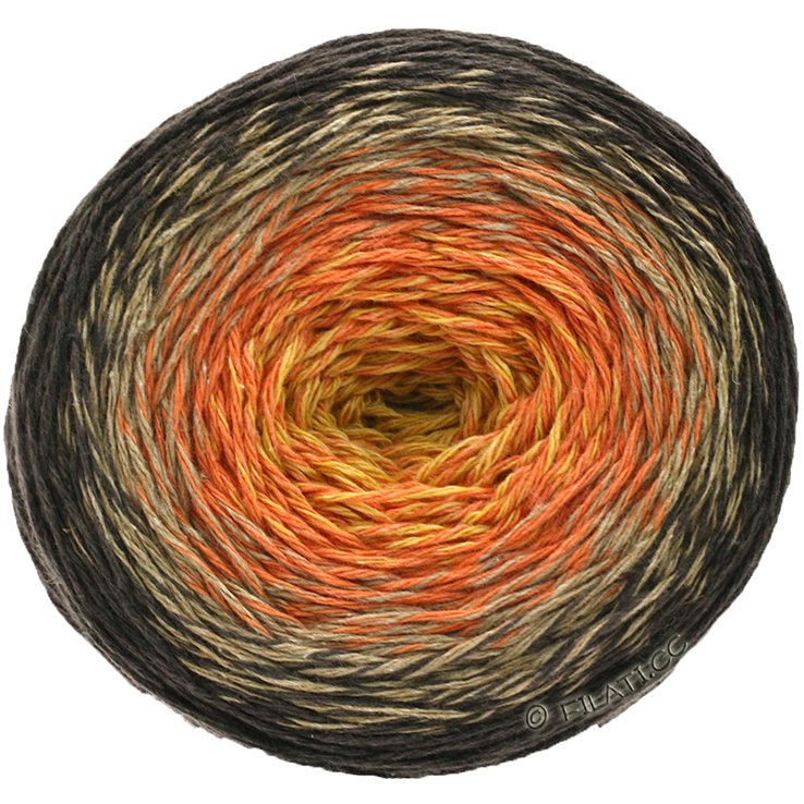 Lana Grossa TWISTED MERINO Cotton | 502-žuto/narančasta/bež/crna smeđa